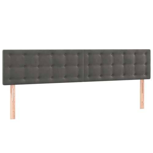 LED uzglavlje tamnosivo 160x5x78/88 cm baršunasto - Tamno siva 160 x 5 x 78/88 cm 1 Cijena