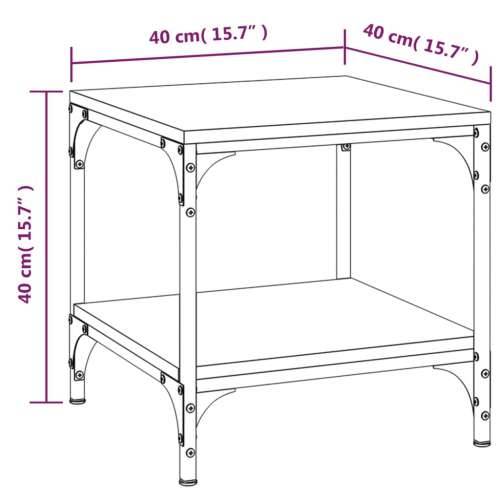 Bočni stolić crni 40 x 40 x 40 cm od konstruiranog drva Cijena