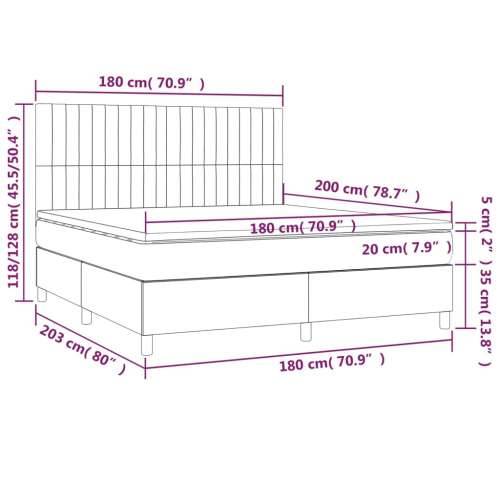 Krevet s oprugama i madracem svjetlosivi 180x200 cm baršunasti - Svjetlosiva 180 x 200 cm Okomite pruge Cijena