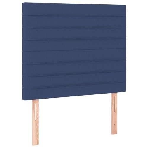 Krevet s oprugama i madracem plavi 80x200 cm od tkanine - Plava 80 x 200 cm vodoravne pruge Cijena