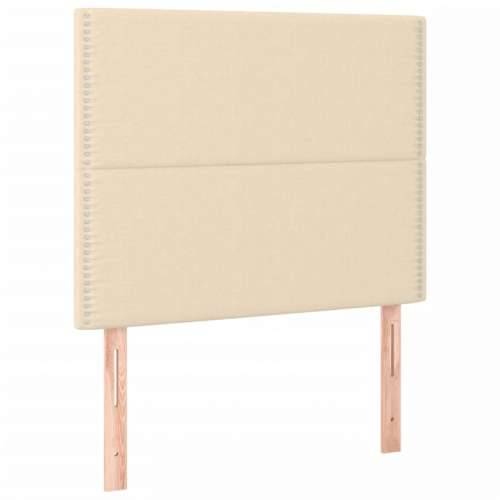Krevet s oprugama i madracem krem 90 x 200 cm od tkanine - Krema 90 x 200 cm Obično s čavlima Cijena