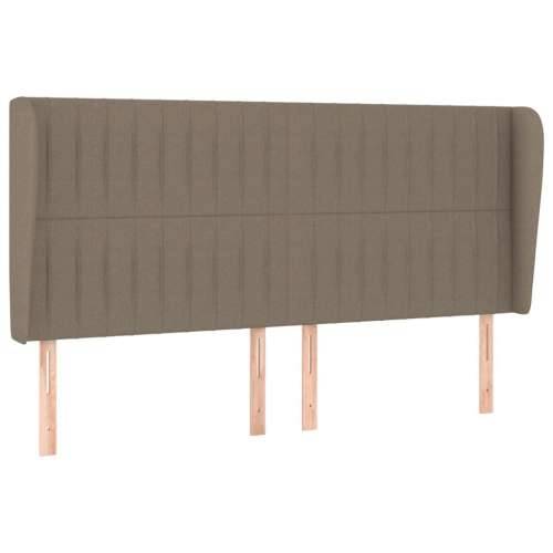 Krevet s oprugama i madracem smeđesivi 200x200 cm od tkanine - Sivo-smeđa 200 x 200 cm Okomite pruge Cijena