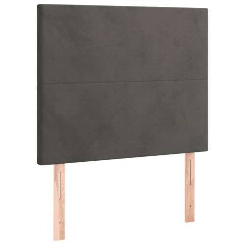 Box spring krevet s madracem tamnosivi 90x190 cm baršunasti - Tamno siva 90 x 190 cm Gladak dizajn Cijena