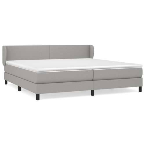 Krevet s oprugama i madracem svjetlosivi 200 x 200cm od tkanine - Svjetlosiva 200 x 200 cm Gladak dizajn Cijena
