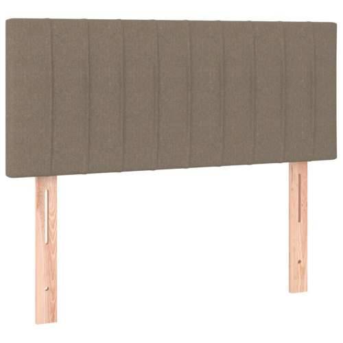 Krevet s oprugama i madracem smeđesivi 100 x 200 cm od tkanine - Sivo-smeđa 100 x 200 cm Okomite pruge Cijena