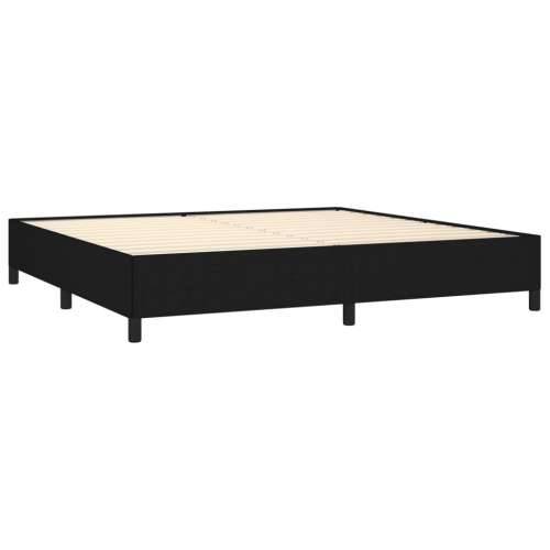 Krevet s oprugama i madracem crni 200x200 cm od tkanine - Crna 200 x 200 cm vodoravne pruge Cijena