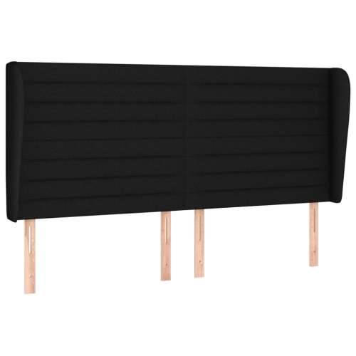 Krevet s oprugama i madracem crni 200x200 cm od tkanine - Crna 200 x 200 cm vodoravne pruge Cijena