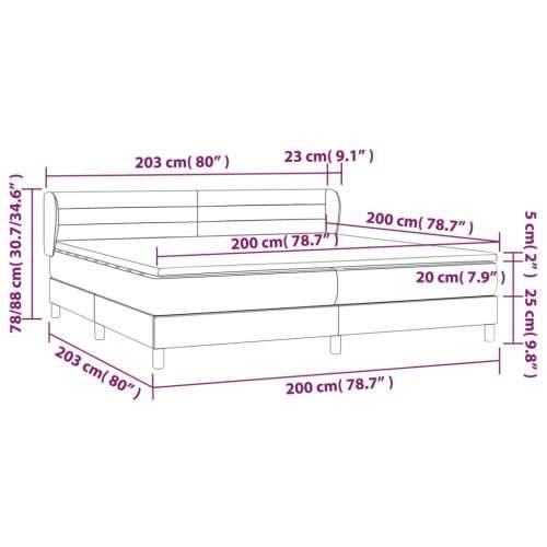 Krevet s oprugama i madracem svjetlosivi 200 x 200cm od tkanine - Svjetlosiva 200 x 200 cm vodoravne pruge Cijena