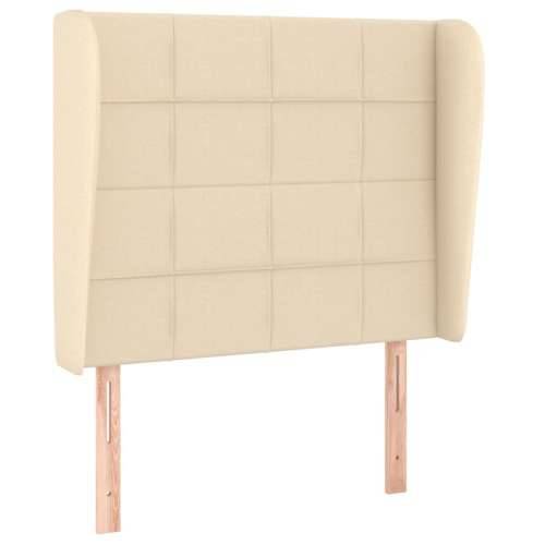 Okvir kreveta s oprugama i madrac krem 80x200 cm od tkanine - Krema 80 x 200 cm Blok s kvadratima Cijena