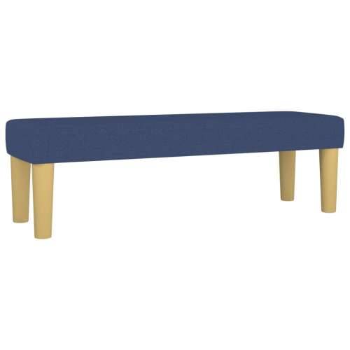 Krevet s oprugama i madracem plavi 200 x 200 cm od tkanine - Plava 200 x 200 cm vodoravne pruge Cijena