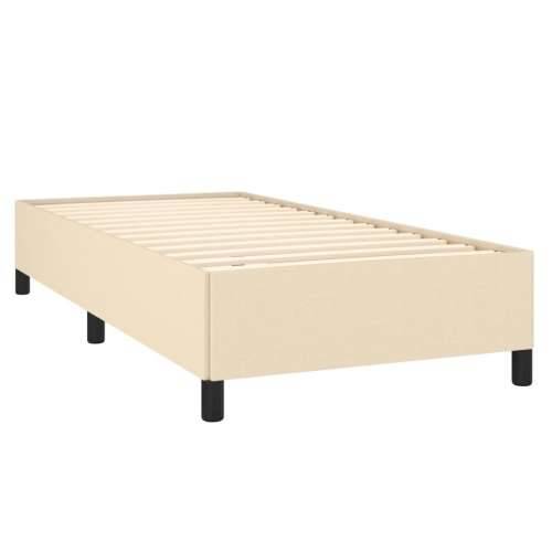 Okvir kreveta s oprugama i madrac krem 80x200 cm od tkanine - Krema 80 x 200 cm Gladak dizajn Cijena