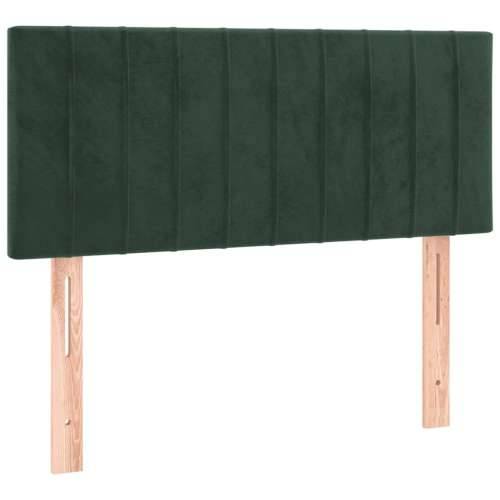 Box spring krevet s madracem tamnozeleni 90x200 cm baršunasti - Tamnozelena 90 x 200 cm Okomite pruge Cijena