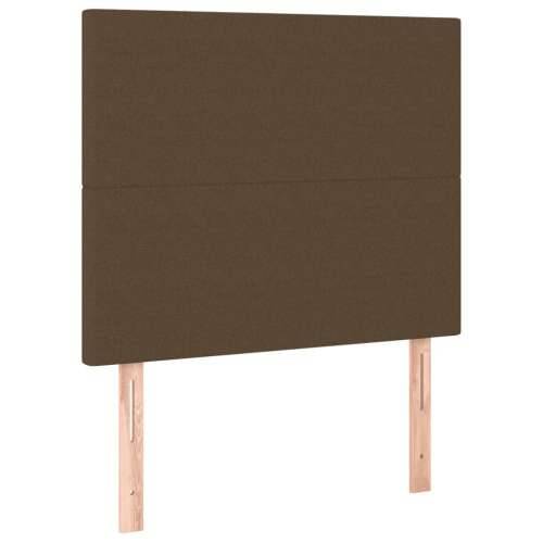 Krevet s oprugama i madracem tamnosmeđi 100 x 200 cm od tkanine - Tamno smeđa 100 x 200 cm Gladak dizajn Cijena
