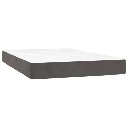 Box spring krevet s madracem tamnosivi 120 x 200 cm baršunasti - Tamno siva 120 x 200 cm gumbi Cijena