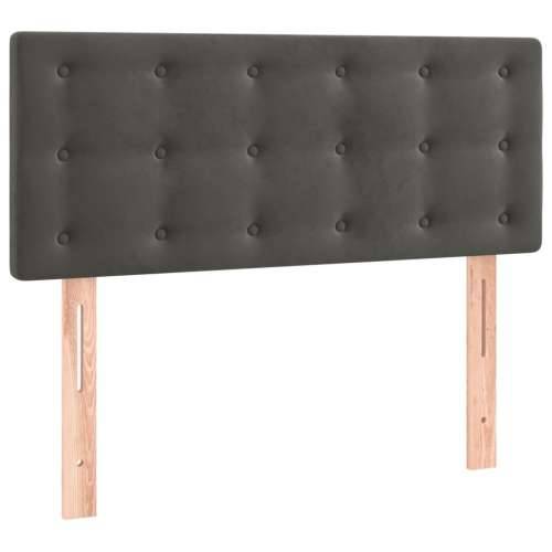Box spring krevet s madracem tamnosivi 120 x 200 cm baršunasti - Tamno siva 120 x 200 cm gumbi Cijena
