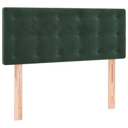 Box spring krevet s madracem tamnozeleni 90x200 cm baršunasti - Tamnozelena 90 x 200 cm gumbi Cijena
