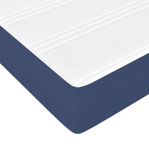 Krevet s oprugama i madracem plavi 120 x 200 cm od tkanine - Plava 120 x 200 cm 35 cm Cijena