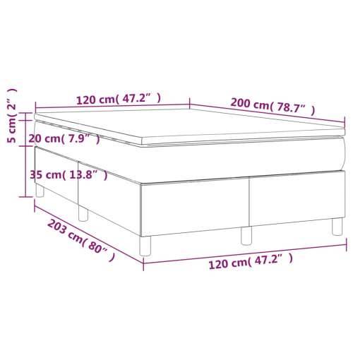 Krevet s oprugama i madracem plavi 120 x 200 cm od tkanine - Plava 120 x 200 cm 35 cm Cijena