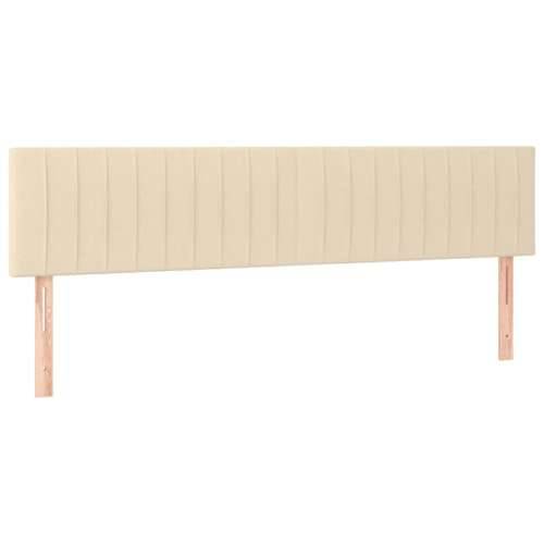 Krevet s oprugama i madracem krem 200 x 200 cm od tkanine - Krema 200 x 200 cm Okomite pruge Cijena