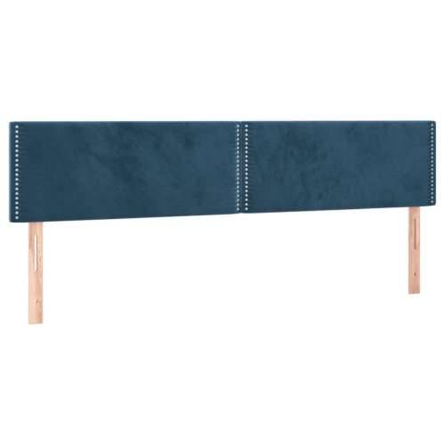 Krevet s oprugama i madracem tamnoplavi 200x200 cm baršunasti - Tamno plava 200 x 200 cm Obično s čavlima Cijena