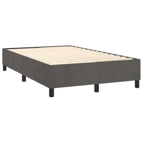 Box spring krevet s madracem tamnosivi 120 x 200 cm baršunasti - Tamno siva 120 x 200 cm Gladak dizajn Cijena