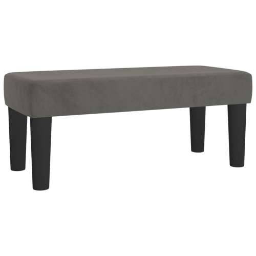 Box spring krevet s madracem tamnosivi 80 x 200 cm baršunasti - Tamno siva 80 x 200 cm Obično s čavlima Cijena