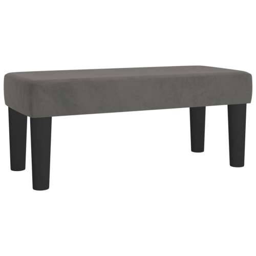 Box spring krevet s madracem tamnosivi 90x190 cm baršunasti - Tamno siva 90 x 190 cm Blok s kvadratima Cijena