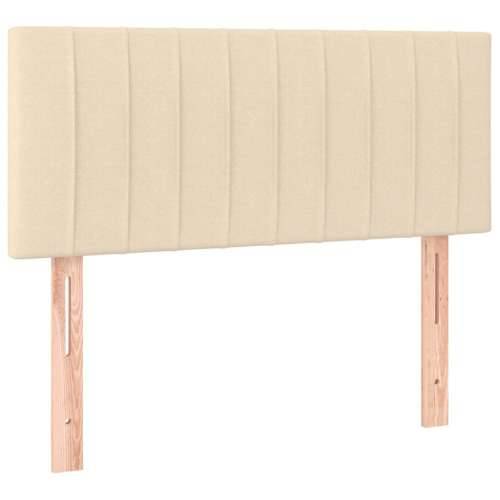Krevet s oprugama i madracem krem 100 x 200 cm od tkanine Krema 100 x 200 cm Okomite pruge Cijena