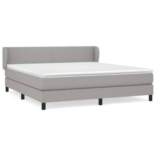 Krevet box spring s madracem svjetlosiva 160x200 cm tkanina - Svjetlosiva 160 x 200 cm Gladak dizajn Cijena