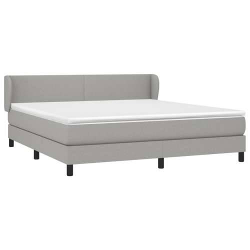 Krevet box spring s madracem svjetlosiva 160x200 cm tkanina - Svjetlosiva 160 x 200 cm Gladak dizajn Cijena