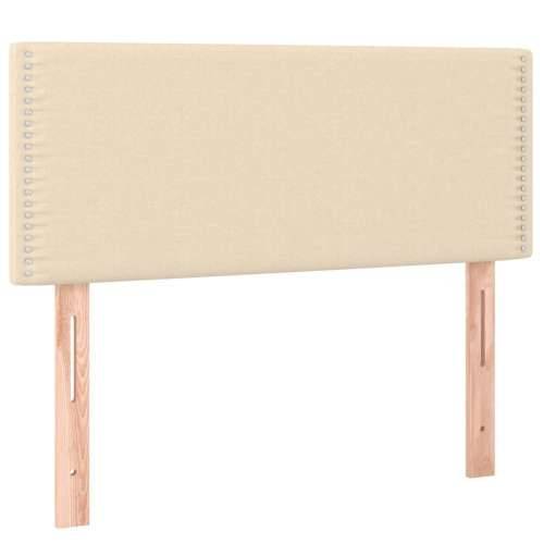 Krevet s oprugama i madracem krem 100 x 200 cm od tkanine - Krema 100 x 200 cm Obično s čavlima Cijena