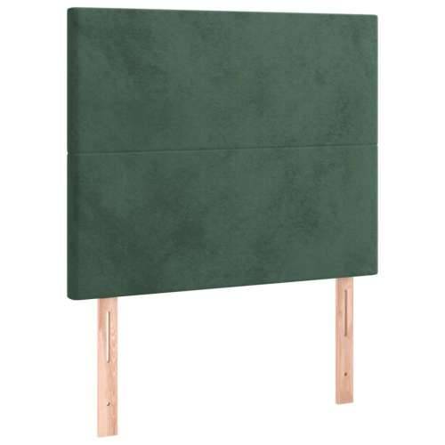 Box spring krevet s madracem tamnozeleni 90x190 cm baršunasti - Tamnozelena 90 x 190 cm Gladak dizajn Cijena