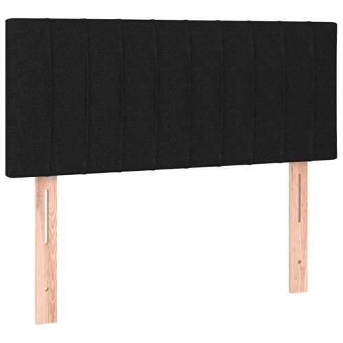 Krevet s oprugama i madracem crni 100 x 200 cm od tkanine - Crna 100 x 200 cm Okomite pruge Cijena