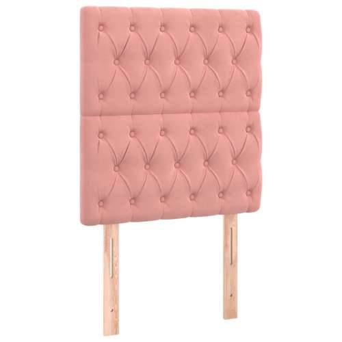 Box spring krevet s madracem ružičasti 80 x 200 cm baršunasti - Ružičasta 80 x 200 cm Dizajn s gumbima Cijena