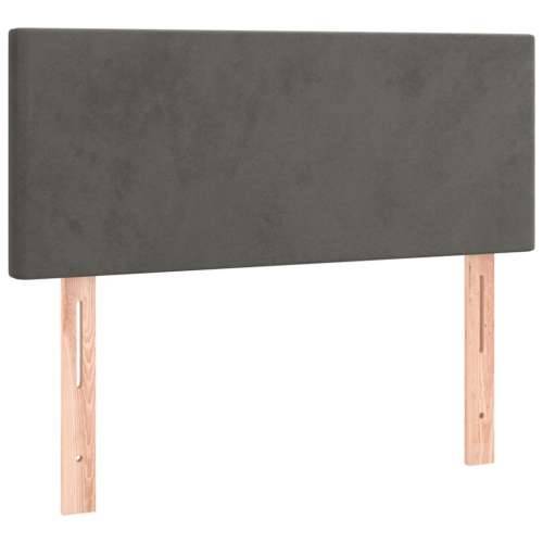 Box spring krevet s madracem tamnosivi 90x200 cm baršunasti - Tamno siva 90 x 200 cm Gladak dizajn Cijena