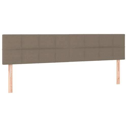 Krevet s oprugama i madracem smeđesivi 200x200 cm od tkanine - Sivo-smeđa 200 x 200 cm Blok s kvadratima Cijena