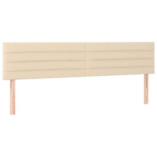 Krevet s oprugama i madracem krem 200 x 200 cm od tkanine - Krema 200 x 200 cm vodoravne pruge Cijena