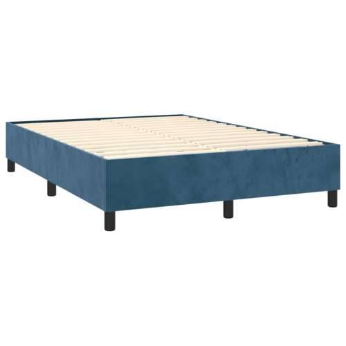 Krevet s oprugama i madracem tamnoplavi 140x190 cm baršunasti - Tamno plava 140 x 190 cm gumbi Cijena