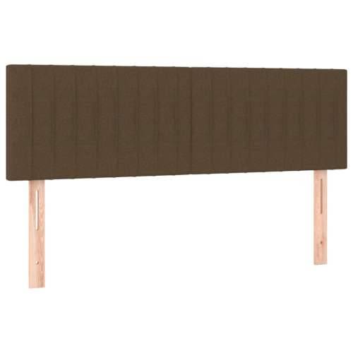 Krevet s oprugama i madracem tamnosmeđi 140 x 190 cm od tkanine - Tamno smeđa 140 x 190 cm Okomite pruge Cijena