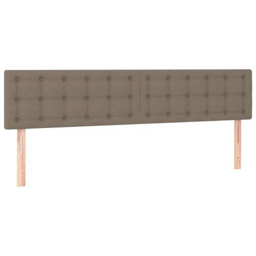 Krevet s oprugama i madracem smeđesivi 200x200 cm od tkanine - Sivo-smeđa 200 x 200 cm gumbi Cijena