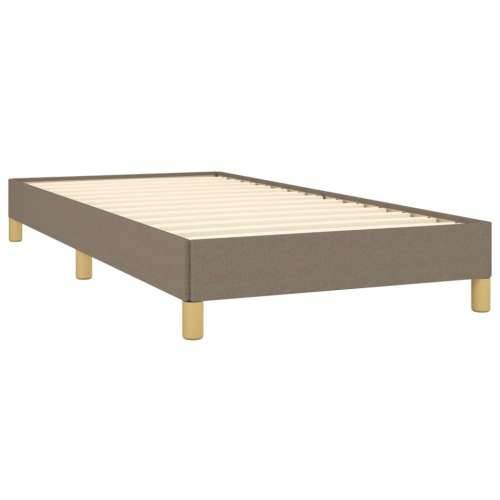 Krevet s oprugama i madracem smeđesivi 90x200 cm od tkanine - Sivo-smeđa 90 x 200 cm vodoravne pruge Cijena