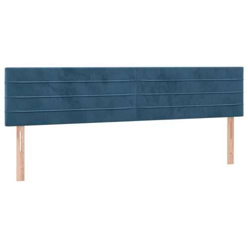 Krevet s oprugama i madracem tamnoplavi 200x200 cm baršunasti - Tamno plava 200 x 200 cm vodoravne pruge Cijena