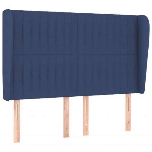 Krevet s oprugama i madracem plavi 140 x 190 cm od tkanine - Plava 140 x 190 cm Okomite pruge Cijena