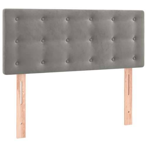 Box spring krevet s madracem svjetlosivi 120x200 cm baršunasti - Svjetlosiva 120 x 200 cm gumbi Cijena