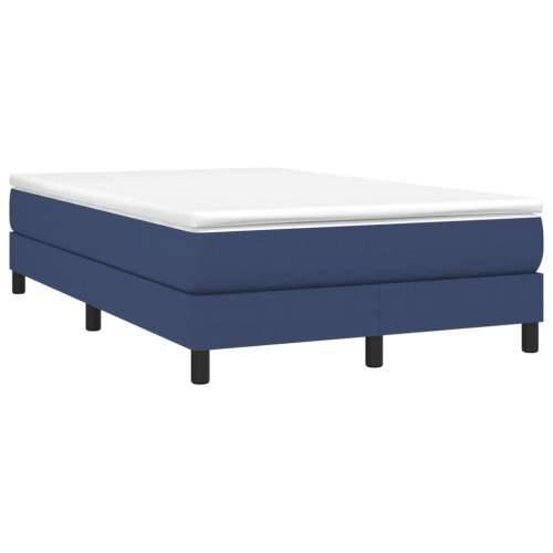 Krevet s oprugama i madracem plavi 120 x 200 cm od tkanine - Plava 120 x 200 cm 25 cm Cijena