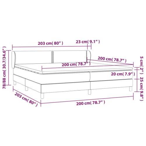 Krevet s oprugama i madracem tamnosmeđi 200x200 cm od tkanine - Tamno smeđa 200 x 200 cm Obično s čavlima Cijena