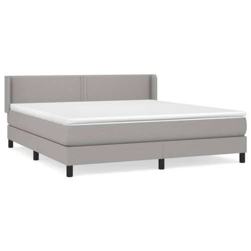 Krevet box spring s madracem svjetlosiva 160x200 cm tkanina Svjetlosiva 160 x 200 cm Obično s čavlima Cijena