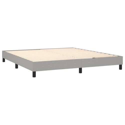 Krevet box spring s madracem svjetlosiva 160x200 cm tkanina Svjetlosiva 160 x 200 cm Obično s čavlima Cijena