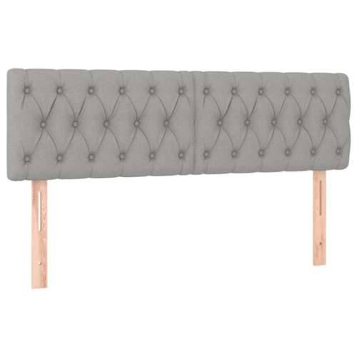 Krevet box spring s madracem svjetlosiva 160x200 cm tkanina - Svjetlosiva 160 x 200 cm Dizajn s gumbima Cijena