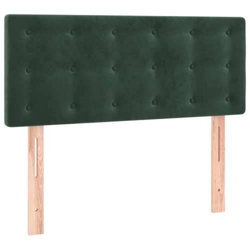 Box spring krevet s madracem tamnozeleni 100x200 cm baršunasti - Tamnozelena 100 x 200 cm gumbi Cijena